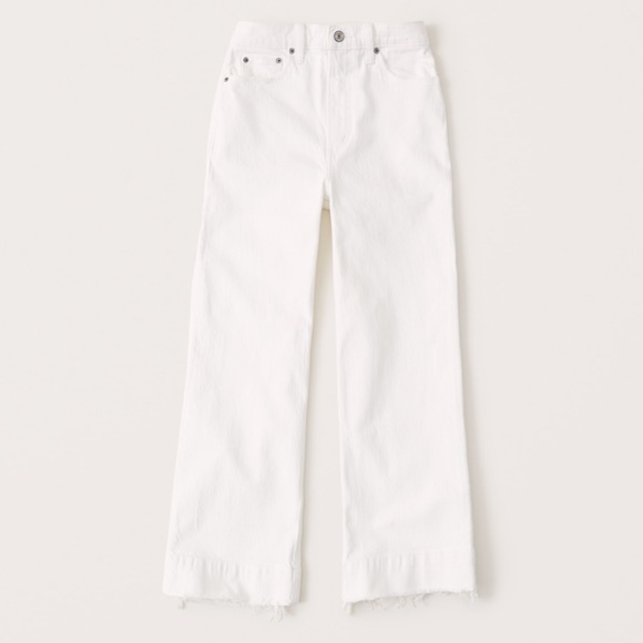 Abercrombie & Fitch Denim - Abercrombie & Fitch Wide Leg White Jean